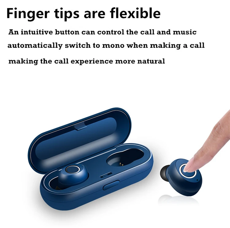 portable wireless earbuds bluetooth touch control earphone - ANKUX.COM