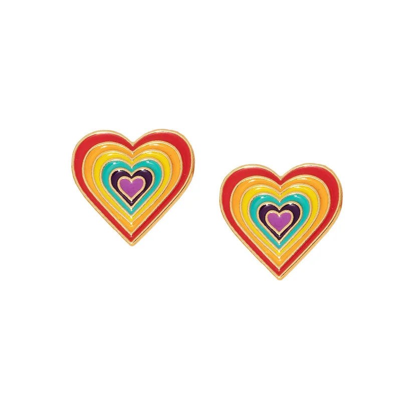 Amazon Design Gold Plated Cute Heart Shaped Stud Earrings Epoxy Multi Color Earrings Enamel Heart Earring
Amazon Design Gold Plated Cute Heart Shaped Stud Earrings Epoxy Multi Color Earrings Enamel Heart Earring