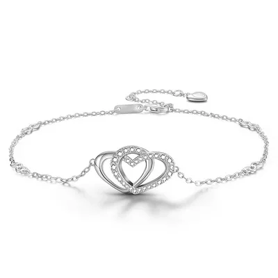 Romantic Wholesale Sterling Silver Layers Heart Shape Link Chain Bracelet for Woman
Romantic Wholesale Sterling Silver Layers Heart Shape Link Chain Bracelet for Woman