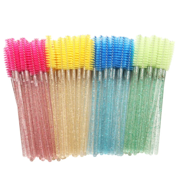 Wholesale Disposable Crystal Mascara Wands Glitter Makeup Eyelash Brushes, Ink, white, black, yellow, bule and customize 
Wholesale Disposable Crystal Mascara Wands Glitter Makeup Eyelash Brushes, Ink, white, black, yellow, bule and customize