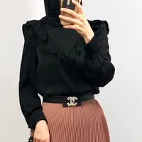 HG233# Ladies Fashion Top for Women New Ruffle Crew Collar Pleated Long Sleeve Sweet Muslim Women Blouse
HG233# Ladies Fashion Top for Women New Ruffle Crew Collar Pleated Long Sleeve Sweet Muslim Women Blouse