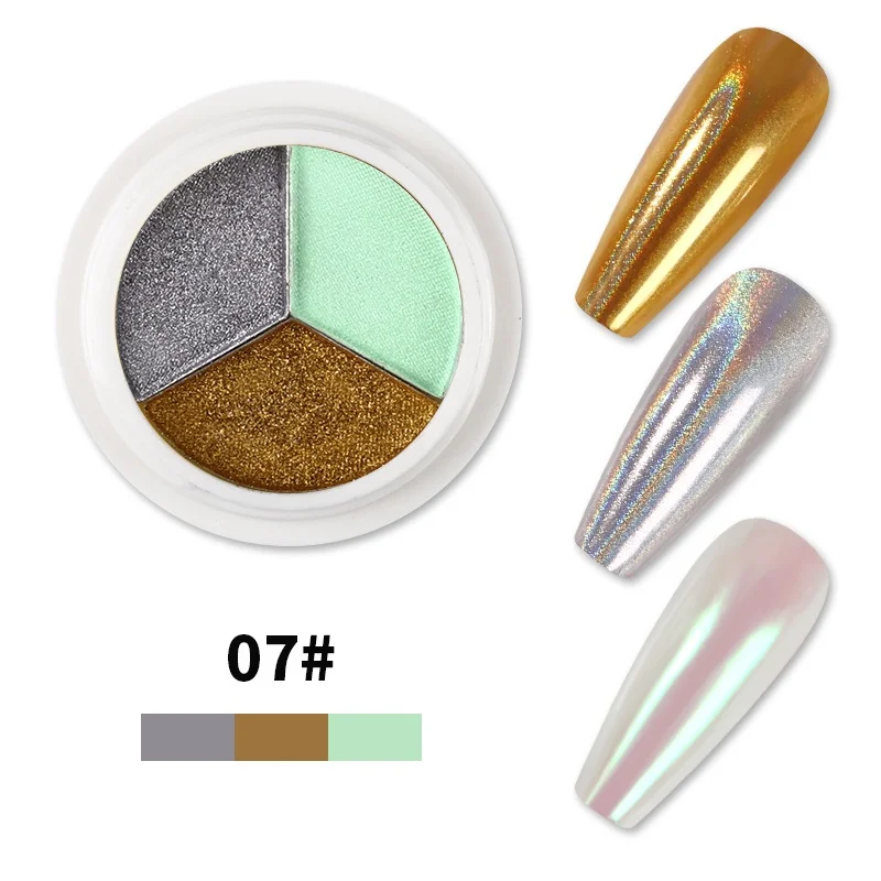 Misscheering Nail Art three-color Solid Magic Mirror Powder Super Bright Aurora Powder Titanium Gold Powder 3 colors/pcs, As photo show
Misscheering Nail Art three-color Solid Magic Mirror Powder Super Bright Aurora Powder Titanium Gold Powder 3 colors/pcs, As photo show