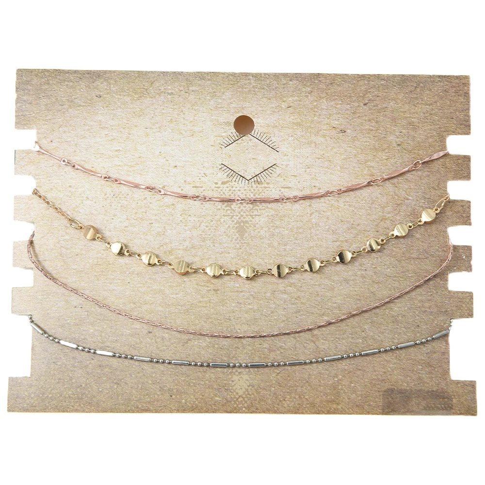 Veijer 5PC/SET Classic Party Wear Silver Chains Gold Plated Chains Necklace Set For Women
Veijer 5PC/SET Classic Party Wear Silver Chains Gold Plated Chains Necklace Set For Women