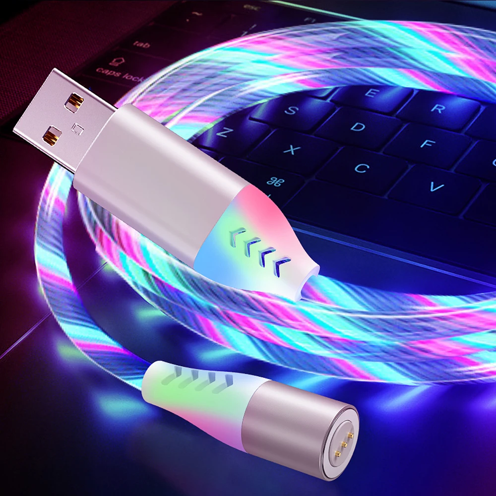 Magnetic Braided Fast Charging USB Cable Flowing Light Phone Accessories Cable Mobile Phone Sync Led Luminous Lighting Cables
Magnetic Braided Fast Charging USB Cable Flowing Light Phone Accessories Cable Mobile Phone Sync Led Luminous Lighting Cables