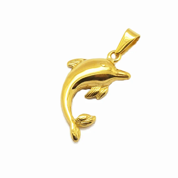 Wholesale Fashion 29mm Dolphin Animal Pendant Gold Stainless Steel Women Beach Jewelry
Wholesale Fashion 29mm Dolphin Animal Pendant Gold Stainless Steel Women Beach Jewelry