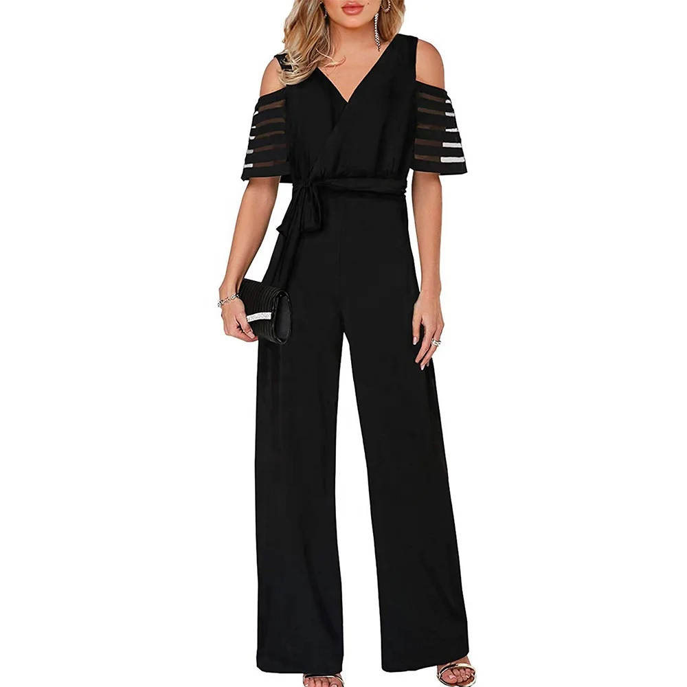 Women Party Outfits Elegant Jumpsuits Sexy Cold Shoulder V Neck Short Sleeve Wide Leg Pant Romper Culottes
Women Party Outfits Elegant Jumpsuits Sexy Cold Shoulder V Neck Short Sleeve Wide Leg Pant Romper Culottes