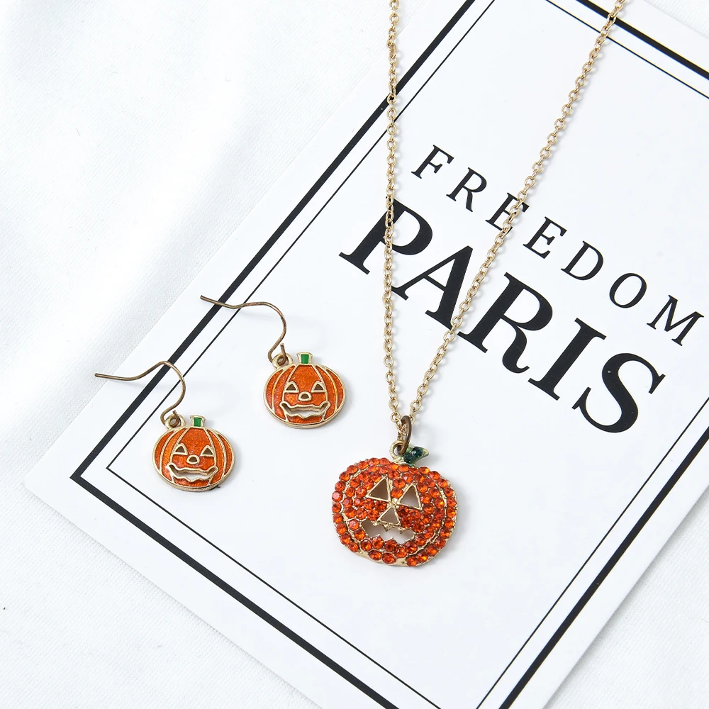 Veijer Fashion 2020 New Halloween Pumpkin Earrings Pumpkin Dangle Necklace Women Party Jewelry Set, Orange
Veijer Fashion 2020 New Halloween Pumpkin Earrings Pumpkin Dangle Necklace Women Party Jewelry Set, Orange