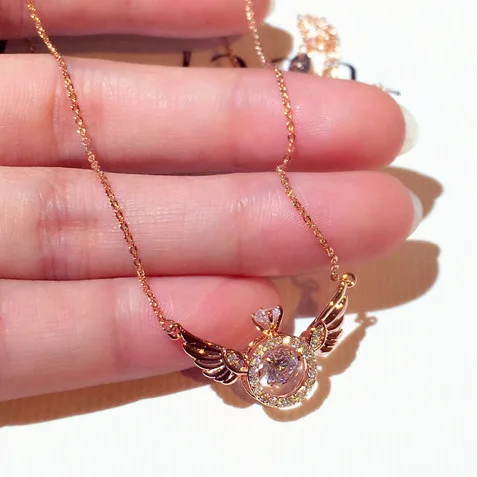 2021 New Trend Exquisite Super Flash Water Diamond Wing Temperament Clavicle Necklace Short Necklace, Picture shows
2021 New Trend Exquisite Super Flash Water Diamond Wing Temperament Clavicle Necklace Short Necklace, Picture shows