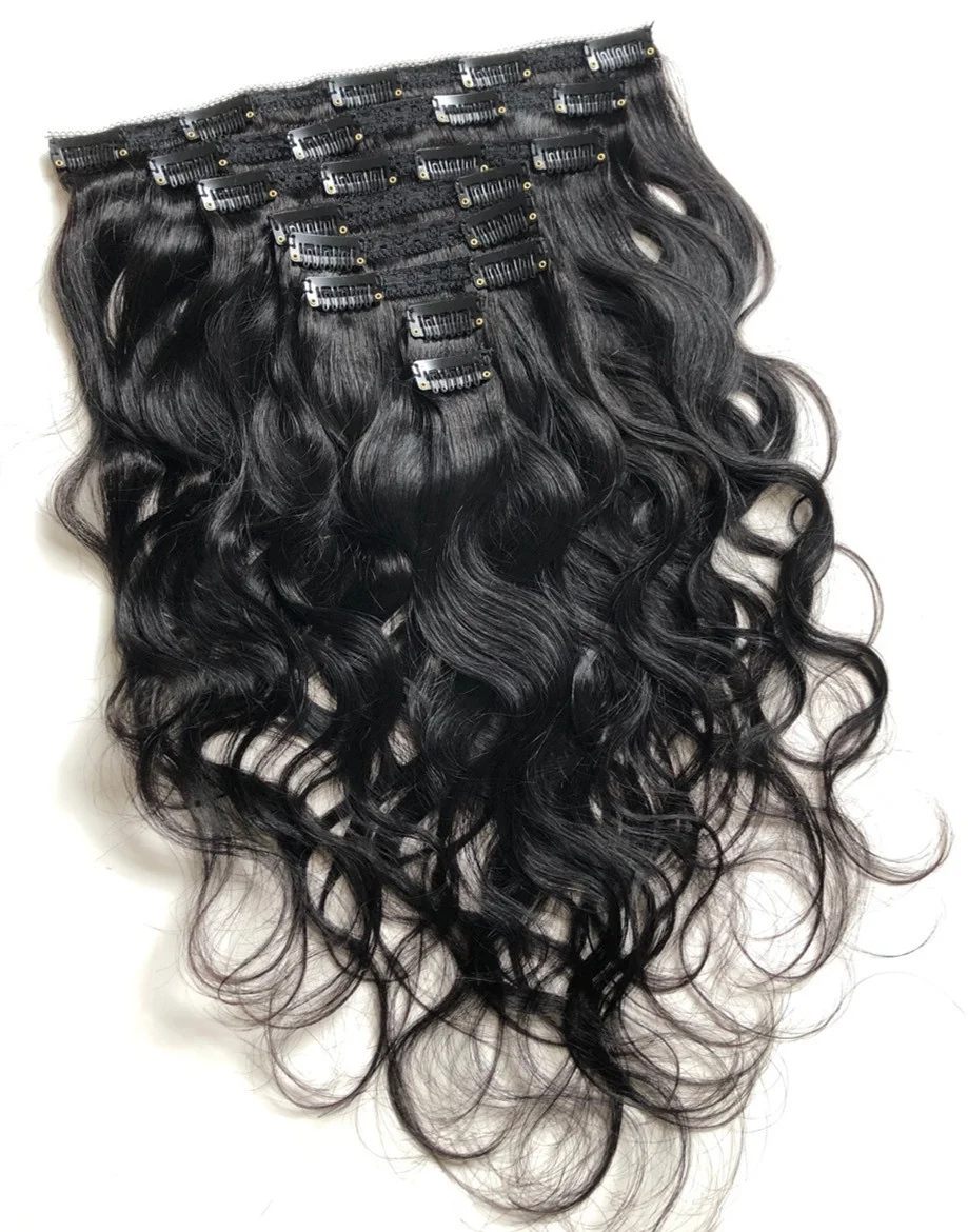 Wholesale Body Wave Curly 100% Raw Black Brazilian Human Remy Clip In Hair Extensions Seamless Indian Clip In Hair Extension
Wholesale Body Wave Curly 100% Raw Black Brazilian Human Remy Clip In Hair Extensions Seamless Indian Clip In Hair Extension