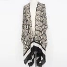 Python print snakeskin female ruana print kimono women beachwear spring wrap ladies cover up custom shawl