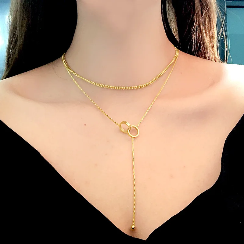 Roman Numerals Double Chain Long Tassel Love Heart Moon Women Gold Stainless Steel Layered Necklace
Roman Numerals Double Chain Long Tassel Love Heart Moon Women Gold Stainless Steel Layered Necklace