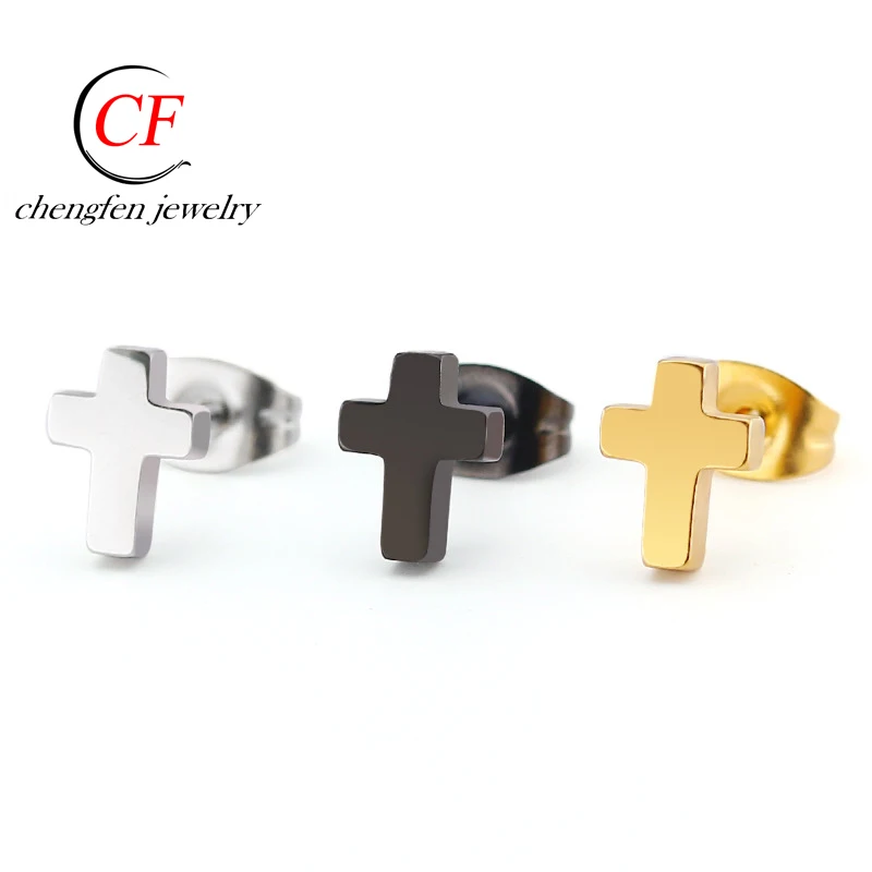 Punk Stainless Steel Stud Earring Men Push Back Cross Earring Crosses Barbell Body Piercing Jewelry
Punk Stainless Steel Stud Earring Men Push Back Cross Earring Crosses Barbell Body Piercing Jewelry
