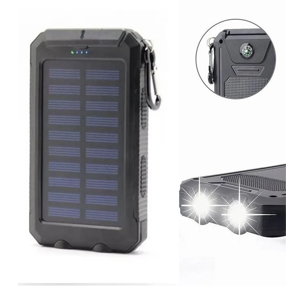 Waterproof Mobile External Battery 20000mAh Solar Charger Solar Power Bank with LED Light
Waterproof Mobile External Battery 20000mAh Solar Charger Solar Power Bank with LED Light