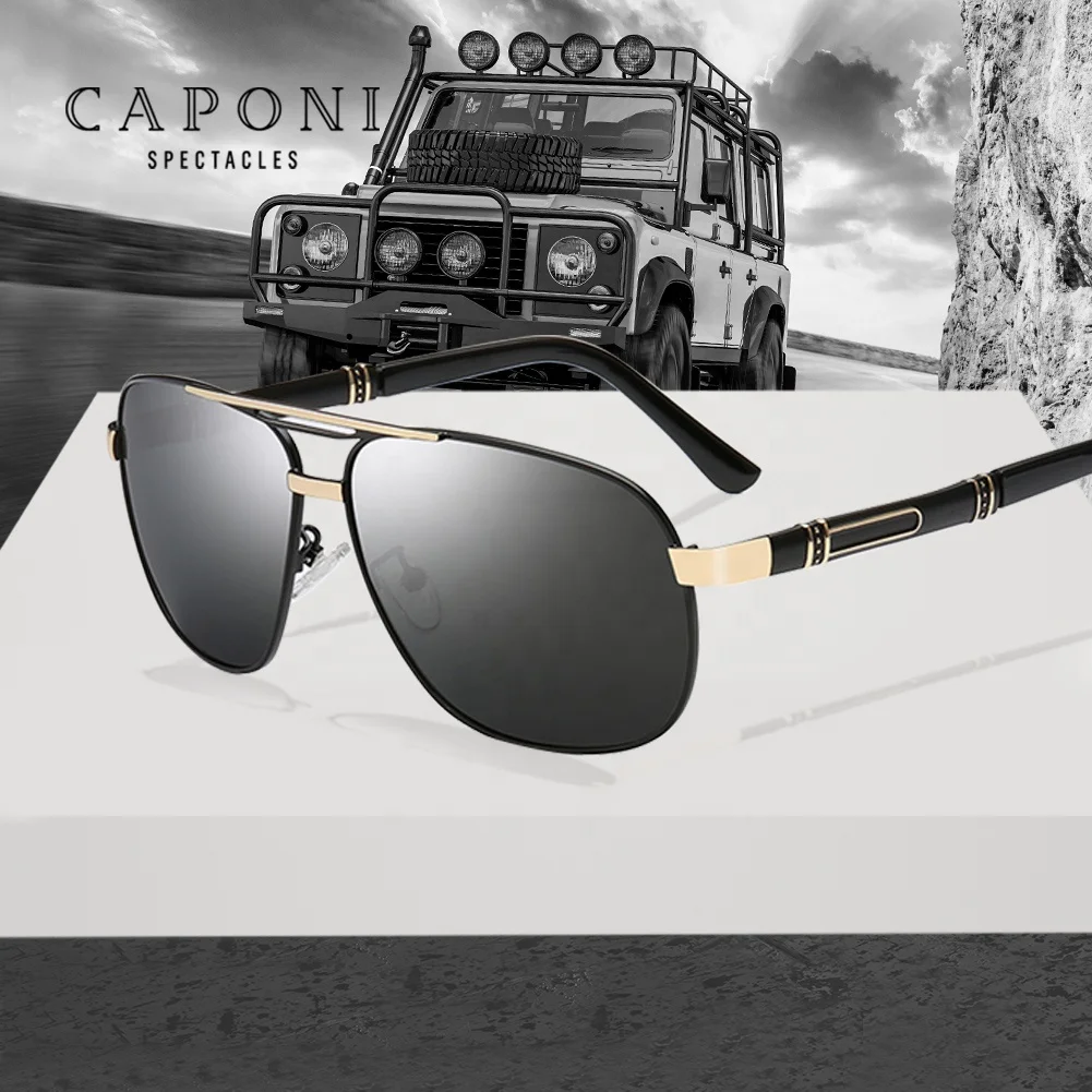 CAPONI Driving Polarized Sunglasses Men 2020 New Fashion Luxury Vintage Sun Glasses For Men Square Anti Ray Black Shades CP0960
CAPONI Driving Polarized Sunglasses Men 2020 New Fashion Luxury Vintage Sun Glasses For Men Square Anti Ray Black Shades CP0960
