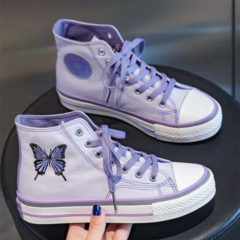 CA-008 Spring New Women Canvas Shoes Fashion Drawings Girl Purple Vulcanized Sneakers Embroidery Casual High Low Flat Shoes, Colorful tie dye print
CA-008 Spring New Women Canvas Shoes Fashion Drawings Girl Purple Vulcanized Sneakers Embroidery Casual High Low Flat Shoes, Colorful tie dye print