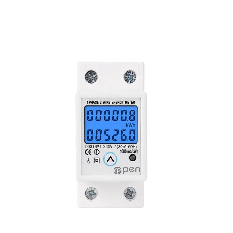 Open Electric LCD Digital Backlight DIN Rail kwh Meter Energy Saving Wattmeter Electric Power Consumption Meter Multifunctional
Open Electric LCD Digital Backlight DIN Rail kwh Meter Energy Saving Wattmeter Electric Power Consumption Meter Multifunctional