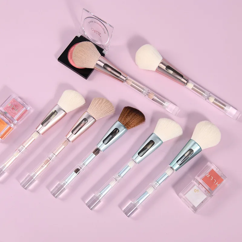 Cosmetic Facial Tools Soft Synthetic Hair Makeup Brushes Wholesale Customized Logo 4 Piece Mini Portable Makeup Brush Set 
Cosmetic Facial Tools Soft Synthetic Hair Makeup Brushes Wholesale Customized Logo 4 Piece Mini Portable Makeup Brush Set