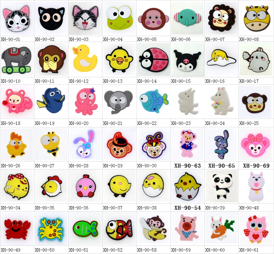XH-90 Promotional Animals shaped Soft PVC Shoe Charms for Clog Shoe and Bracelet Shoe Embellishments Charms, As pic
XH-90 Promotional Animals shaped Soft PVC Shoe Charms for Clog Shoe and Bracelet Shoe Embellishments Charms, As pic