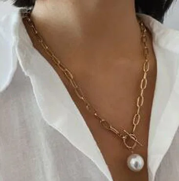Korean Version Retro Necklace Metal Chain Round Anti-pearl Long Sweater Necklace for Women
Korean Version Retro Necklace Metal Chain Round Anti-pearl Long Sweater Necklace for Women