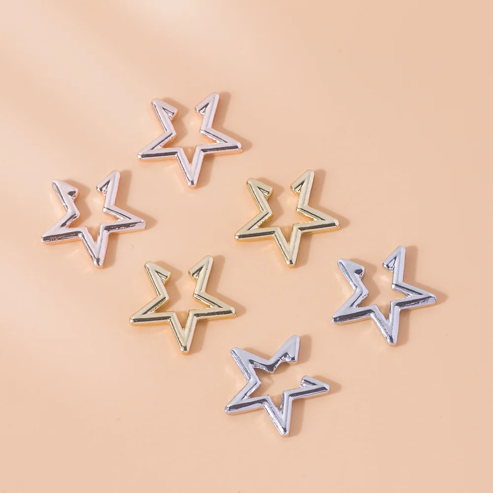 Elegant Rose Gold Plated Star Shape Ear Clips Chic Hollow Geometric Star Shape Earrings For Ladies, As pictures
Elegant Rose Gold Plated Star Shape Ear Clips Chic Hollow Geometric Star Shape Earrings For Ladies, As pictures