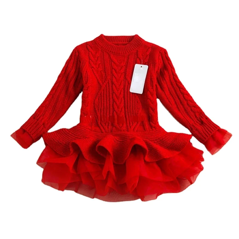 European and American Autumn And Winter Children's Clothing Knitted Long-sleeved Girls Princess Dress Sweater Dress, As picture
European and American Autumn And Winter Children's Clothing Knitted Long-sleeved Girls Princess Dress Sweater Dress, As picture