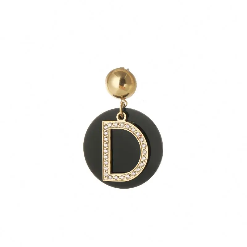 Latest Design Ladies Fashion Style 14K Gold Plated Letter D Shaped Zircon Pendant Earring
Latest Design Ladies Fashion Style 14K Gold Plated Letter D Shaped Zircon Pendant Earring