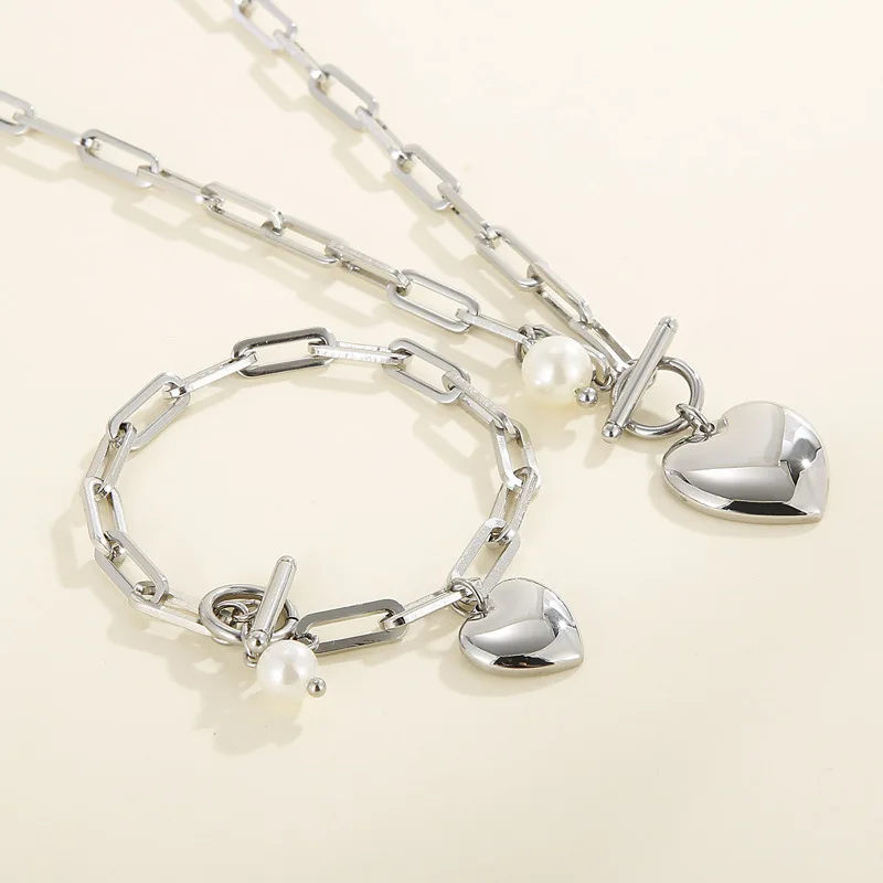 Manufacturer high quality custom women jewelry set, custom women jewellery set,women stainless steel heart necklace set
Manufacturer high quality custom women jewelry set, custom women jewellery set,women stainless steel heart necklace set