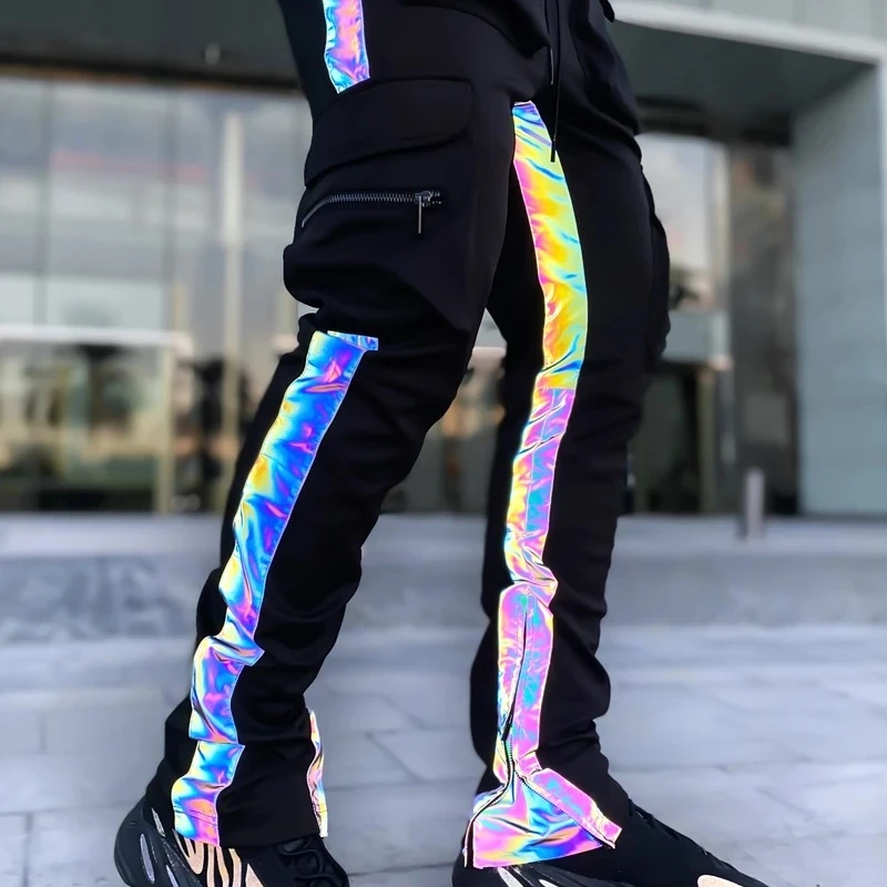 2021 Reflective trousers street training track pants men Pockets Casual cargo Pants Jogging Running Sweatpants For Men
2021 Reflective trousers street training track pants men Pockets Casual cargo Pants Jogging Running Sweatpants For Men