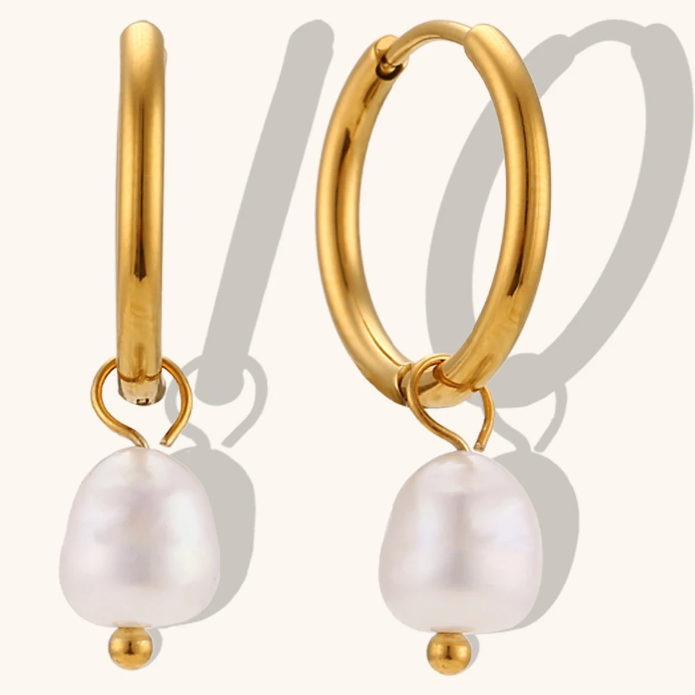 Dingran Vintage Design Fresh Water Pearl Drop Earring 18k Gold Plated Stainless Steel Earrings For Women
Dingran Vintage Design Fresh Water Pearl Drop Earring 18k Gold Plated Stainless Steel Earrings For Women