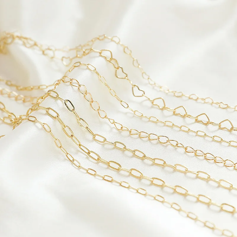 Quality 14k Gold plated Sold by Meter Paper clip Brass necklace chain bulk for jewelry making Diy Craft Decration
Quality 14k Gold plated Sold by Meter Paper clip Brass necklace chain bulk for jewelry making Diy Craft Decration