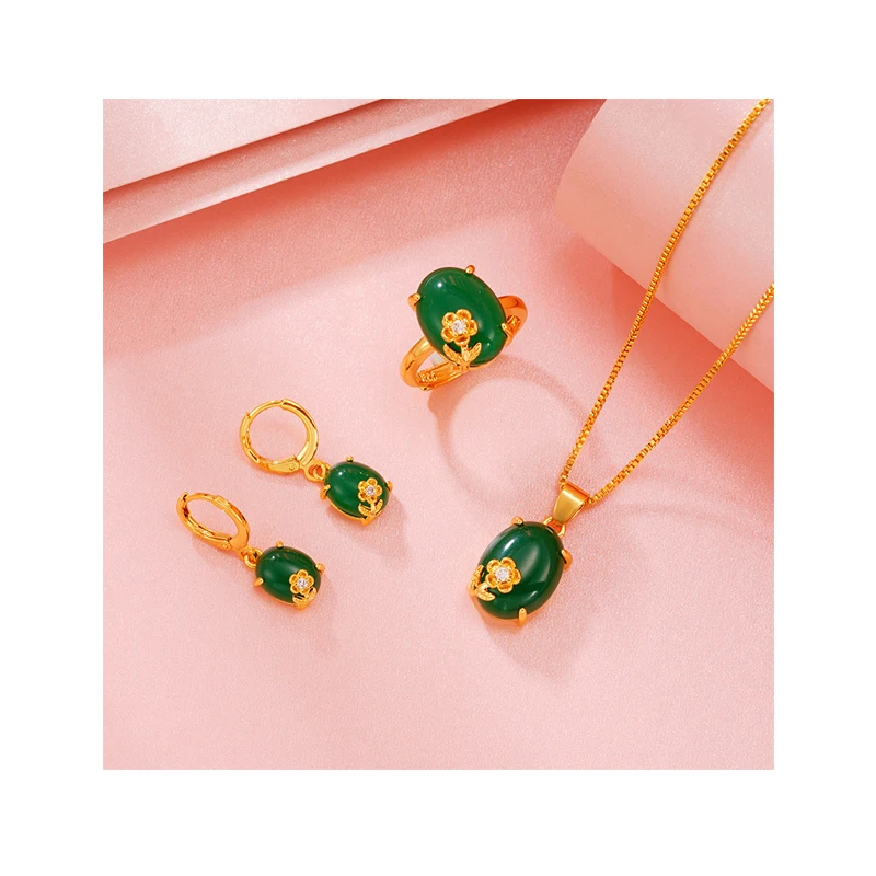 pink diamond vietnam sand gold chalcedony gemstone earrings ring set female copper plated 24k gold necklace jewelry sets
pink diamond vietnam sand gold chalcedony gemstone earrings ring set female copper plated 24k gold necklace jewelry sets