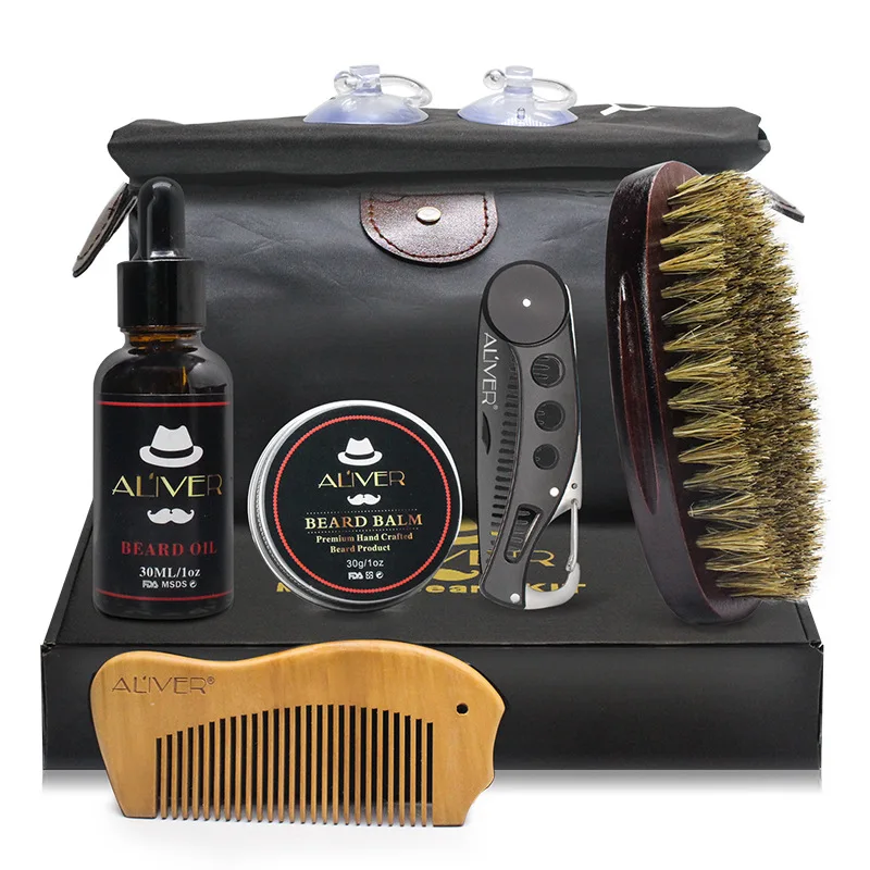 7 in 1 Men's Beard Grooming Kit Beard Care Set Wholesale with Box Beard Balm Oil Brush Comb
7 in 1 Men's Beard Grooming Kit Beard Care Set Wholesale with Box Beard Balm Oil Brush Comb