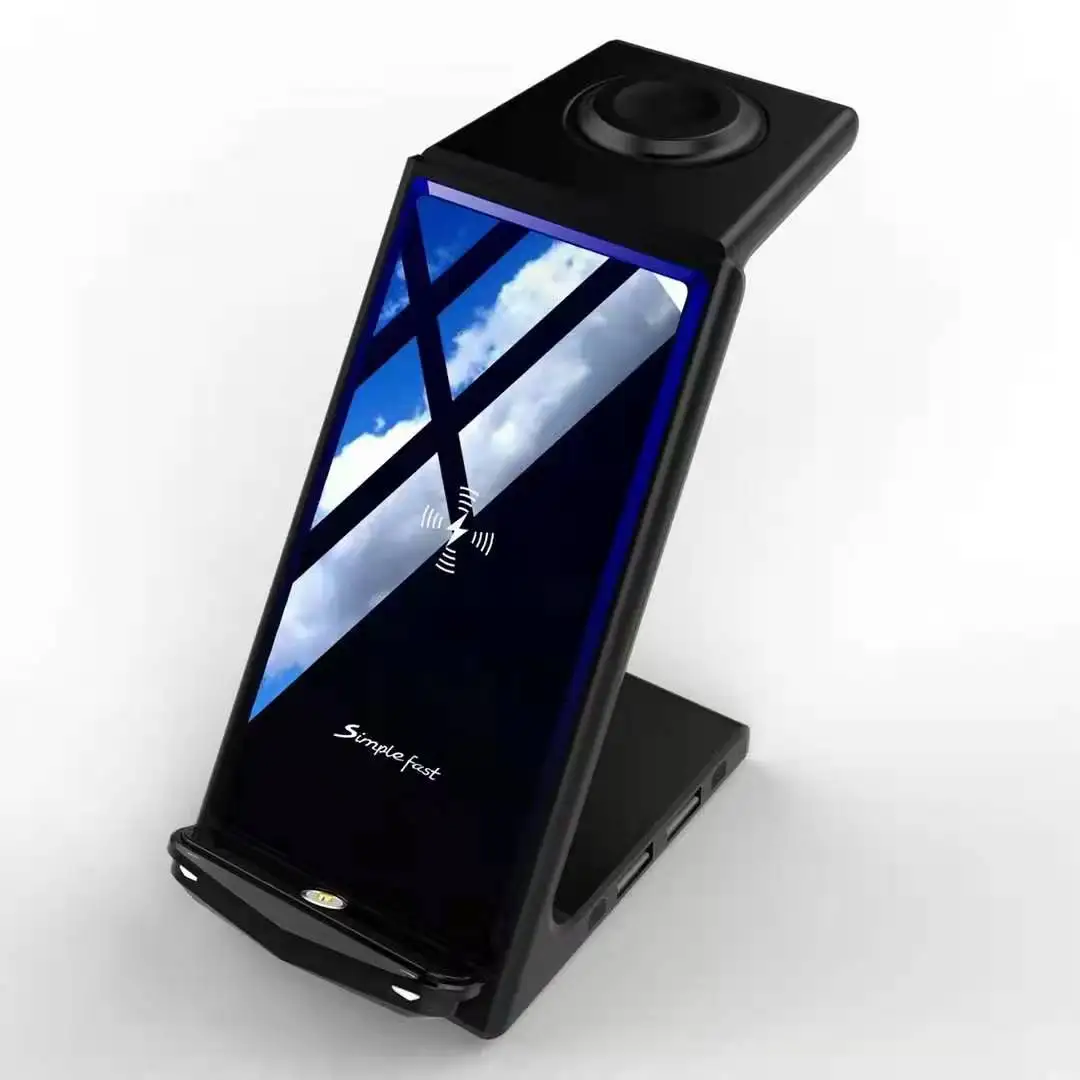 3 in 1 Qi Wireless Charging Station Phone Stand Mobile Phone Earphone Smart Watch Charger For iPhone
3 in 1 Qi Wireless Charging Station Phone Stand Mobile Phone Earphone Smart Watch Charger For iPhone