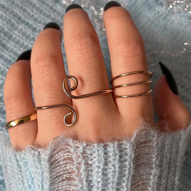 3 Pcs/Set European American Cross Border Wish Eaby Amazon Xiangyun Gold Ring Set Holiday Accessories Gift
3 Pcs/Set European American Cross Border Wish Eaby Amazon Xiangyun Gold Ring Set Holiday Accessories Gift