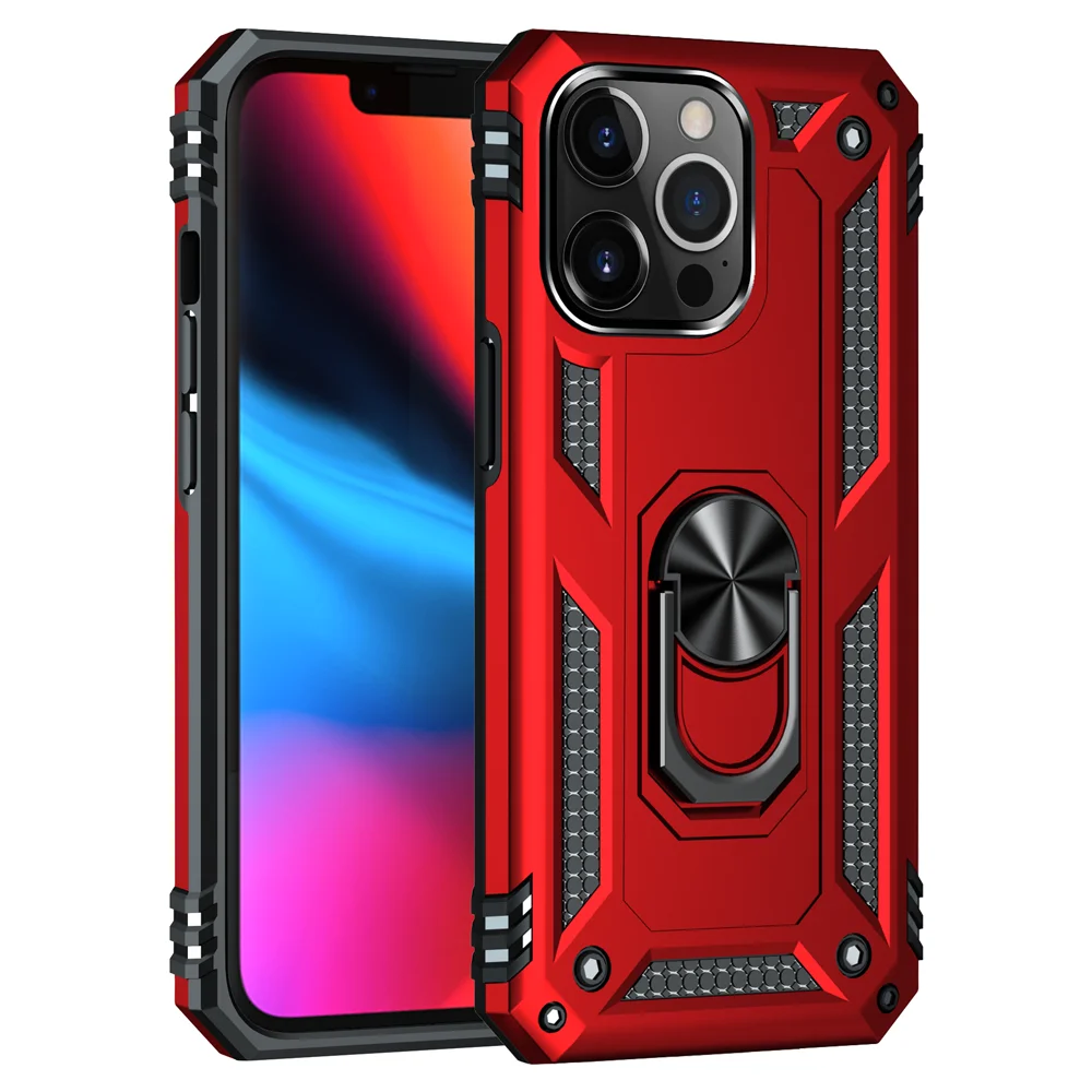 Drop Shipping Military Grade Protective Case with Ring Holder Kickstand for iPhone 13 13mini 13 pro Bumper Men Phone Cover, 7 colors
Drop Shipping Military Grade Protective Case with Ring Holder Kickstand for iPhone 13 13mini 13 pro Bumper Men Phone Cover, 7 colors