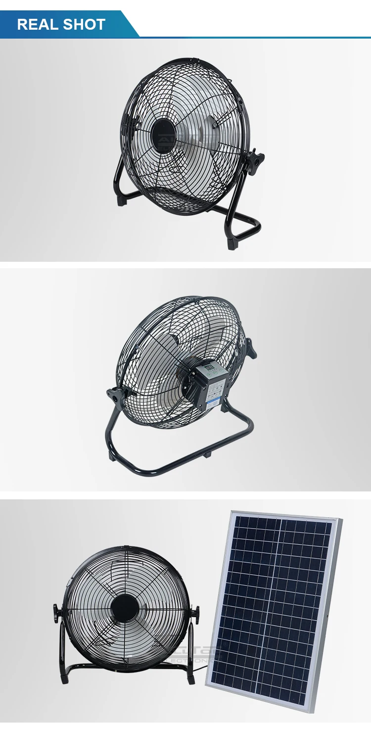 ALLTOP10 Inch 24w solar panel home portable stand rechargeable energy solar powered fan solar fan
