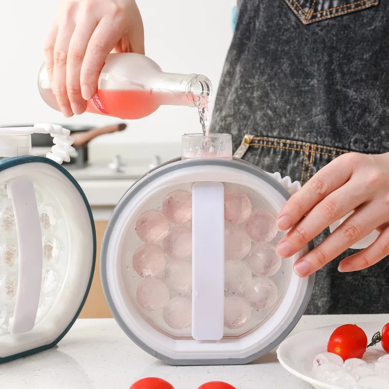 2 in 1 kettle set portable round with small balls easy to use home use drink ice ball bottle, Blue/grey
2 in 1 kettle set portable round with small balls easy to use home use drink ice ball bottle, Blue/grey