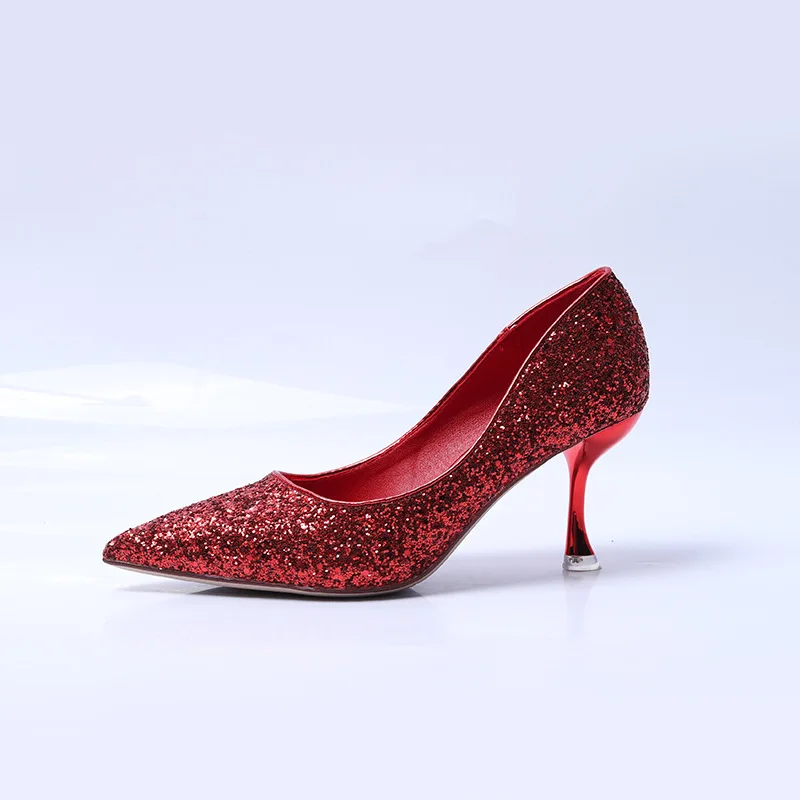 2021 New Arrival Fashion Ladies Bridal Shoes Solid Color Sequins Pointed Stiletto Pumps Women High Heels
2021 New Arrival Fashion Ladies Bridal Shoes Solid Color Sequins Pointed Stiletto Pumps Women High Heels