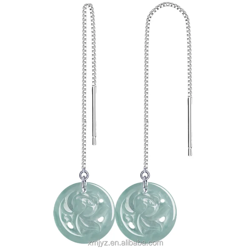 Certified Grade A Natural Jade Blue Water Lotus Hanging Earrings S925 Silver Inlay Ice Women's High-End Eardrop Earring
Certified Grade A Natural Jade Blue Water Lotus Hanging Earrings S925 Silver Inlay Ice Women's High-End Eardrop Earring