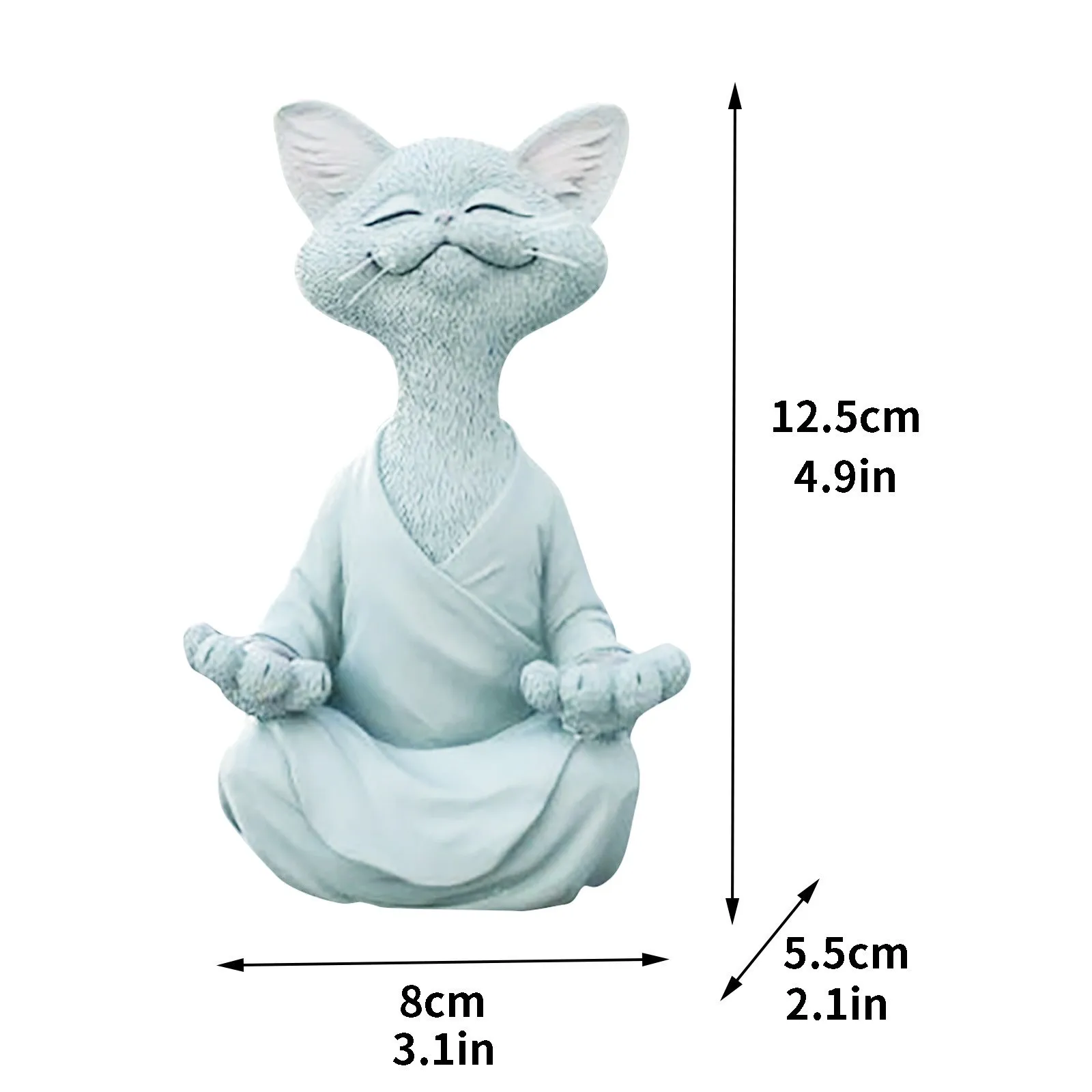 

Meditation Statue - Zen Sculpture Resin Yoga Decor Buddha Cat Statue Garden Statue Ornament Home Decoration Gift