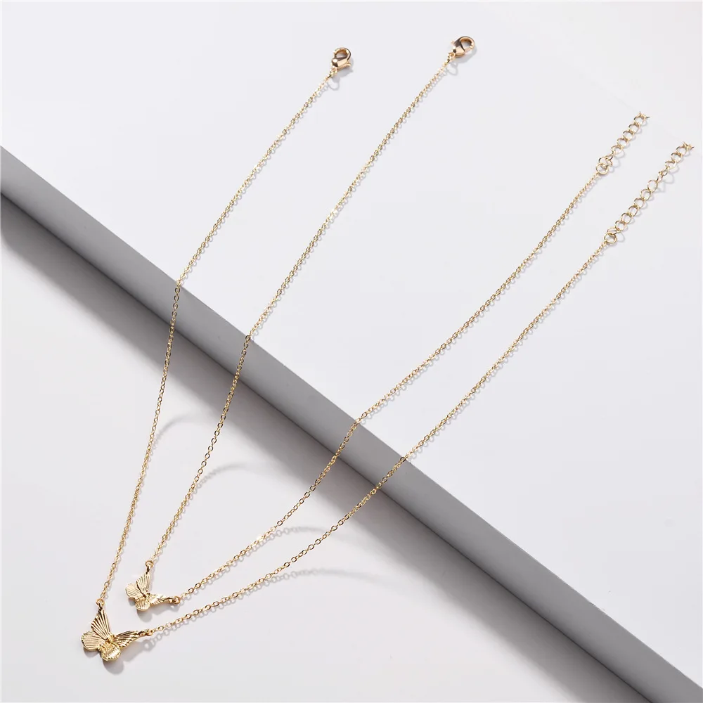Hotsale Exquisite Gold Plated Thin Link Chain Butterfly Necklace Multi Layer Gold Color Butterfly Pendant Necklace For Women, Picture color
Hotsale Exquisite Gold Plated Thin Link Chain Butterfly Necklace Multi Layer Gold Color Butterfly Pendant Necklace For Women, Picture color