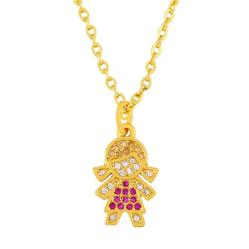 MOJO Jewelry Hot Selling Brass Chain Lovely Little Girl Gold Plated Necklace With Zircon For Gift
MOJO Jewelry Hot Selling Brass Chain Lovely Little Girl Gold Plated Necklace With Zircon For Gift
