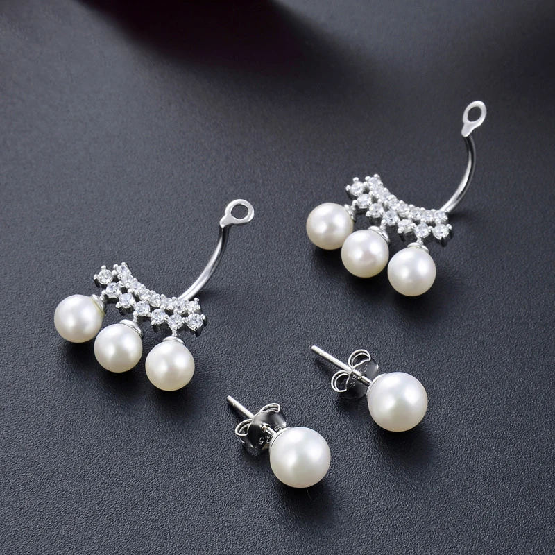 Wedding Bridal Jewelry Baroque Pearl Earrings Exquisite Fan Shape Micro Pave CZ Pearl Earrings for Women Girls
Wedding Bridal Jewelry Baroque Pearl Earrings Exquisite Fan Shape Micro Pave CZ Pearl Earrings for Women Girls