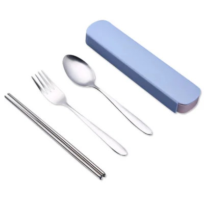 Travel Picnic Stainless Steel Chopsticks Spoon Fork Three-piece Portable Children Students With Boxed
Travel Picnic Stainless Steel Chopsticks Spoon Fork Three-piece Portable Children Students With Boxed