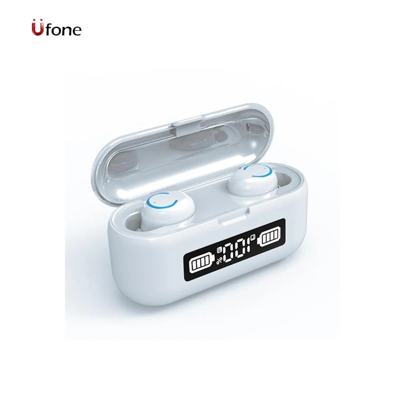 Ufone 9d Bass Stereo Tws 5.0 F9-43 Wireless Earphone Fone De Ouvido Wireless Led Power Display Earbuds Headset, White,black
Ufone 9d Bass Stereo Tws 5.0 F9-43 Wireless Earphone Fone De Ouvido Wireless Led Power Display Earbuds Headset, White,black