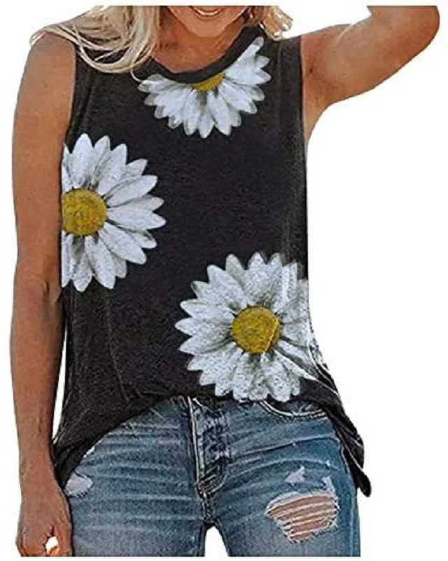 Women Sunflower Cute Printed Vest Tshirt Sleeveless Workout Blouse Casual Summer Tank Top Tunic Tee
Women Sunflower Cute Printed Vest Tshirt Sleeveless Workout Blouse Casual Summer Tank Top Tunic Tee
