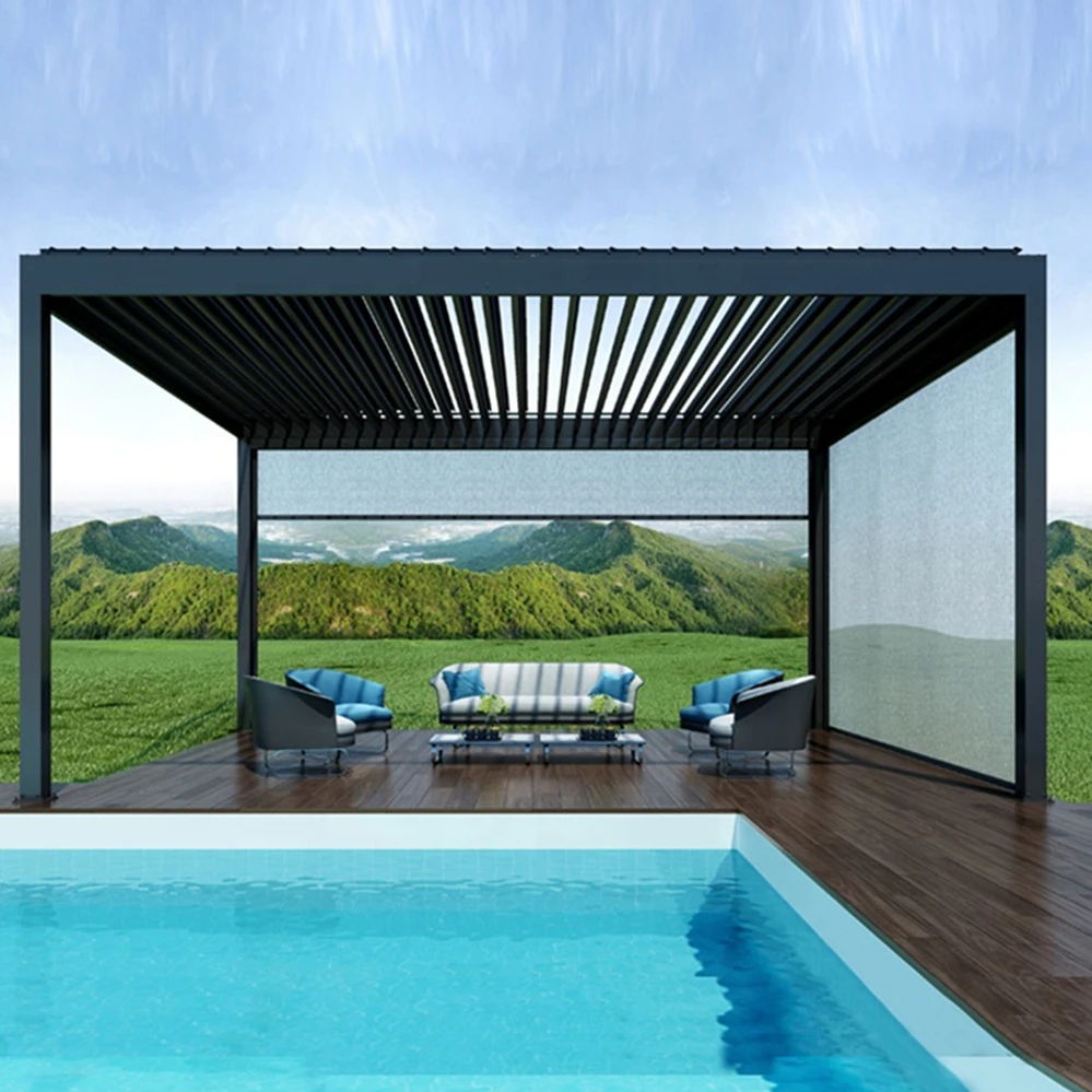 Modern DIY better homes and gardens aluminum louvered roof pergola kits, Customized colors
Modern DIY better homes and gardens aluminum louvered roof pergola kits, Customized colors