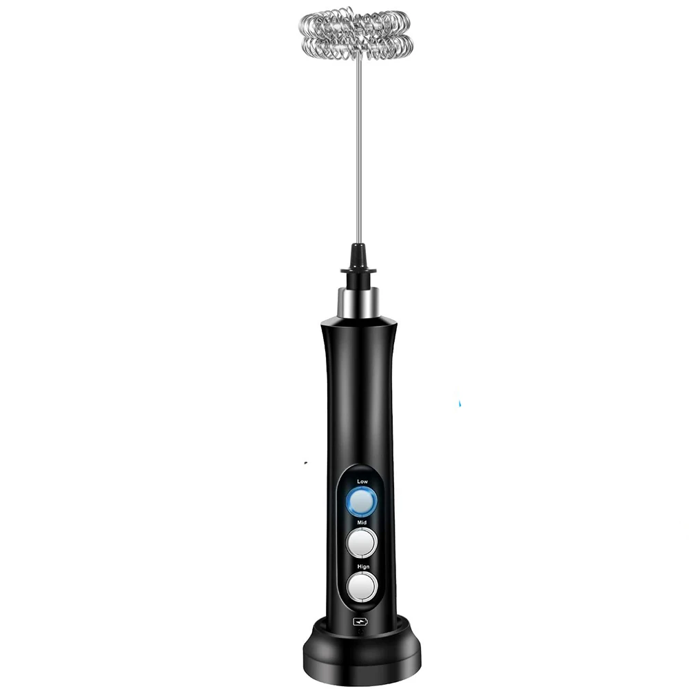 P0rtable 3speed OEM usb rechargeable milk frother handheld foam maker, Black & white
P0rtable 3speed OEM usb rechargeable milk frother handheld foam maker, Black & white