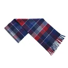 Plaid Wool Scarf Custom Design Warm Knitted Jacquard Multi Tone Men's Winter Gentlemen Business