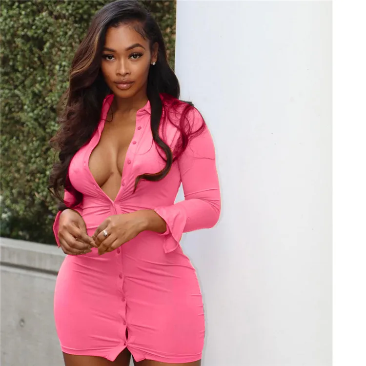 Amazon top seller Stylish Sexy lady Turn-down Collar T shirt mini skirt women solid color custom plus size dress & skirts
Amazon top seller Stylish Sexy lady Turn-down Collar T shirt mini skirt women solid color custom plus size dress & skirts